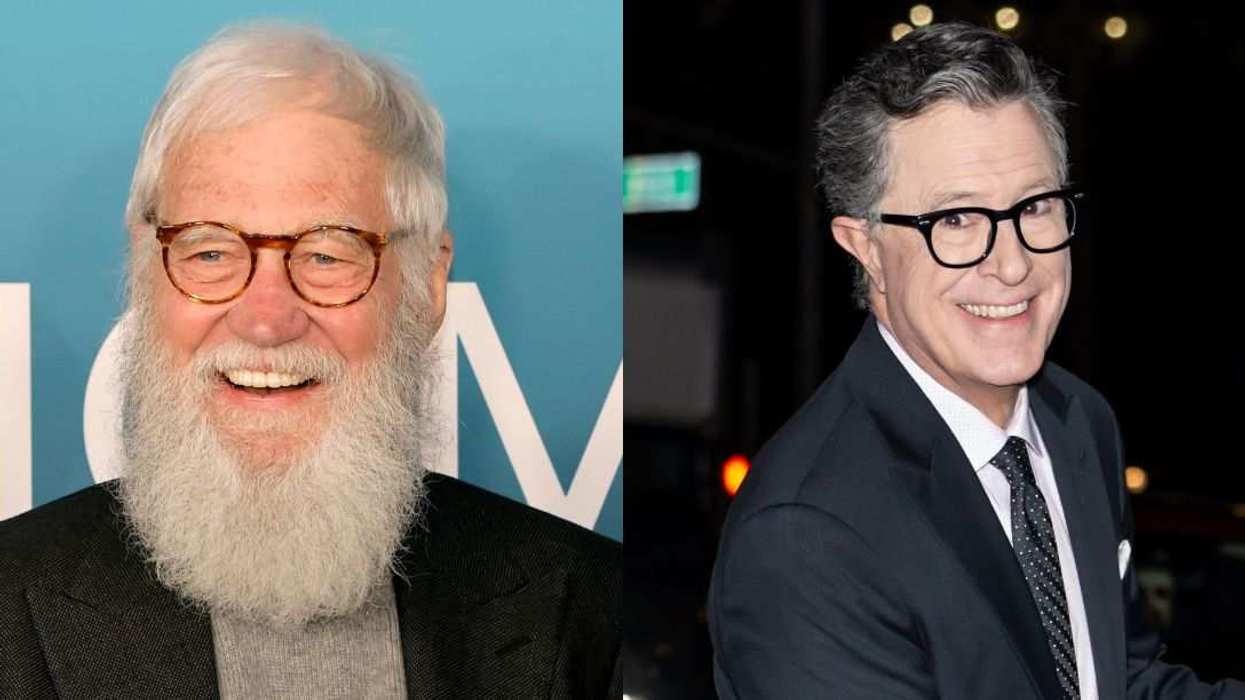 David Letterman (left) has continued defending Stephen Colbert (right) as CBS faces backlash over canceling The Late Show.