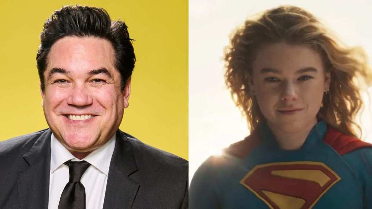 Dean Cain (left) faced backlash after laughing at social media posts mocking Supergirl star Milly Alcock's (right) appearance.