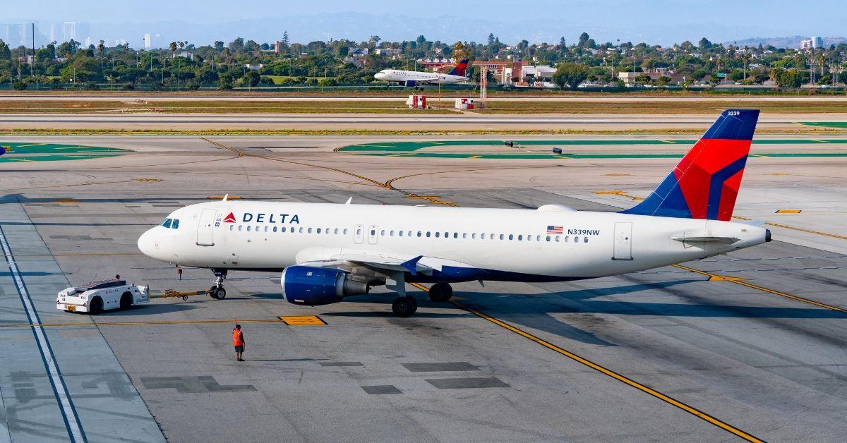 Delta airplane on tarmac
