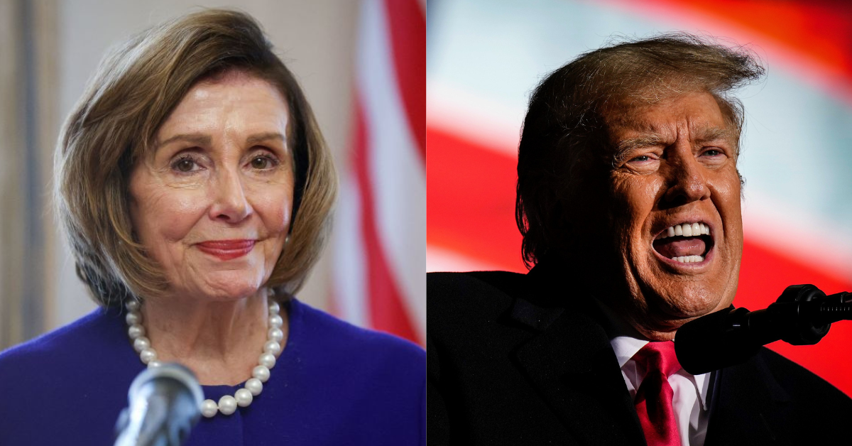 Democratic House Speaker Nancy Pelosi; Donald Trump