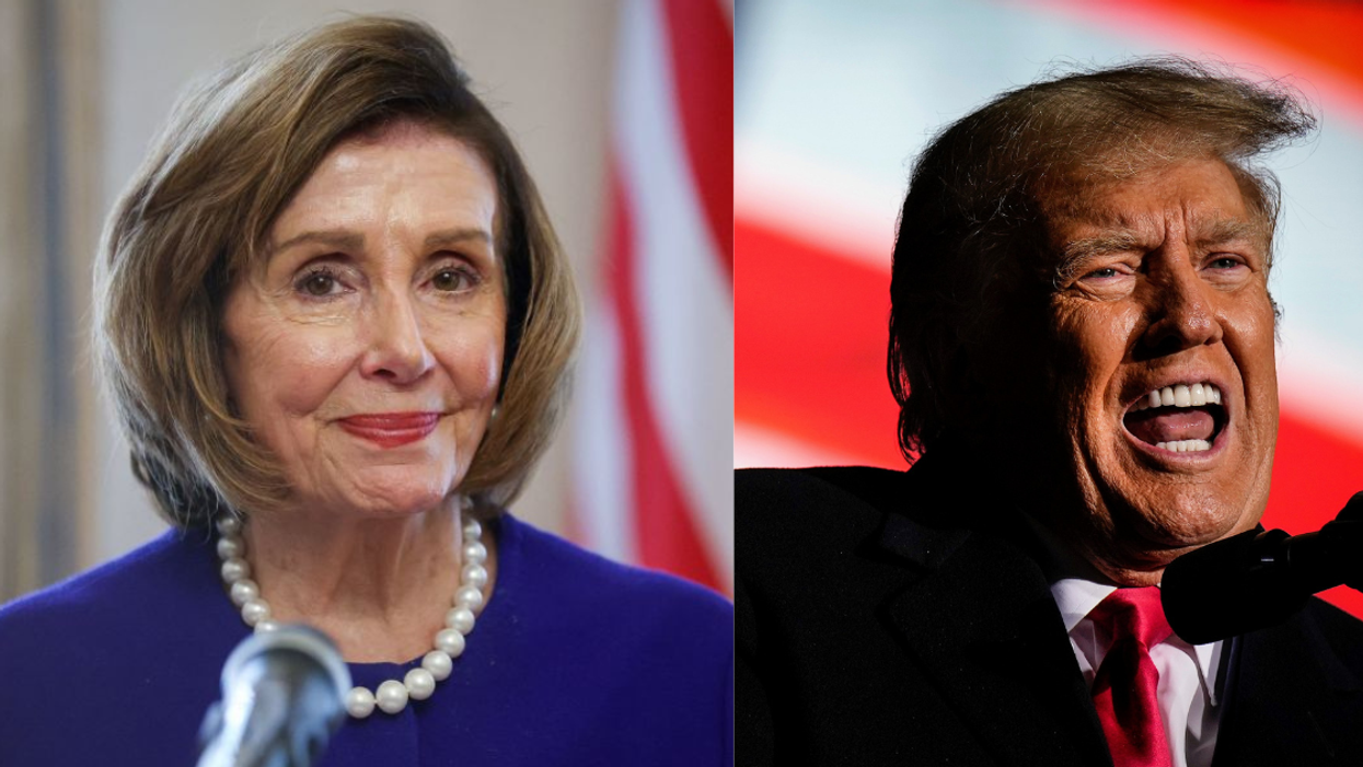 Democratic House Speaker Nancy Pelosi; Donald Trump