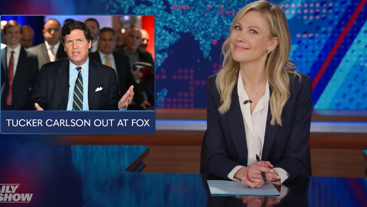 Desi Lydic hosting The Daily Show