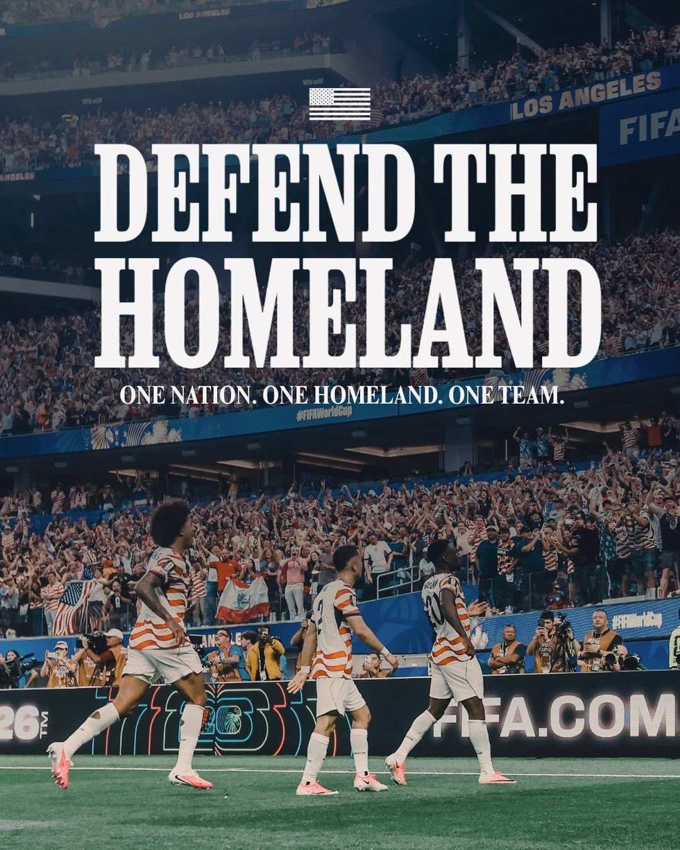 DHS post imploring men's soccer team to "Defend the Homeland"