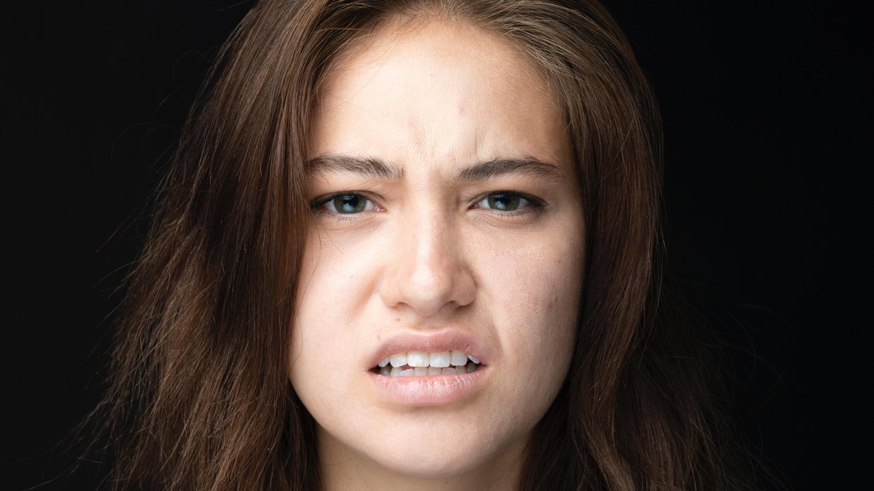 Disgusted young woman