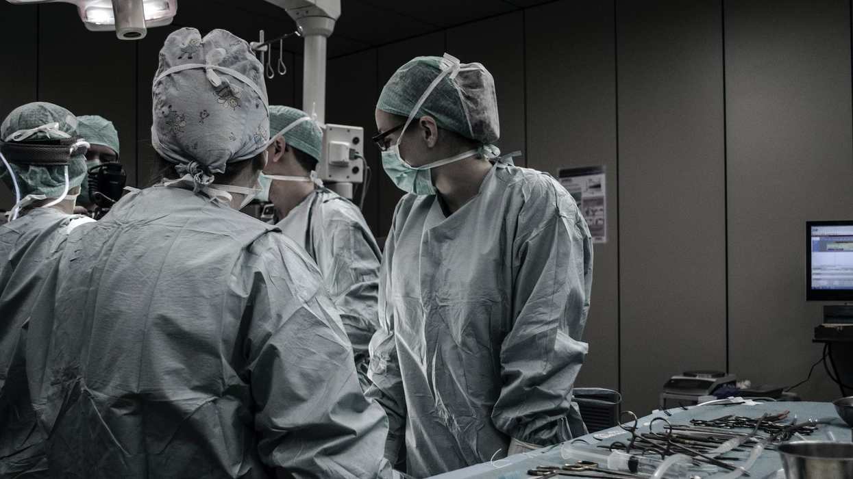 Doctors operating