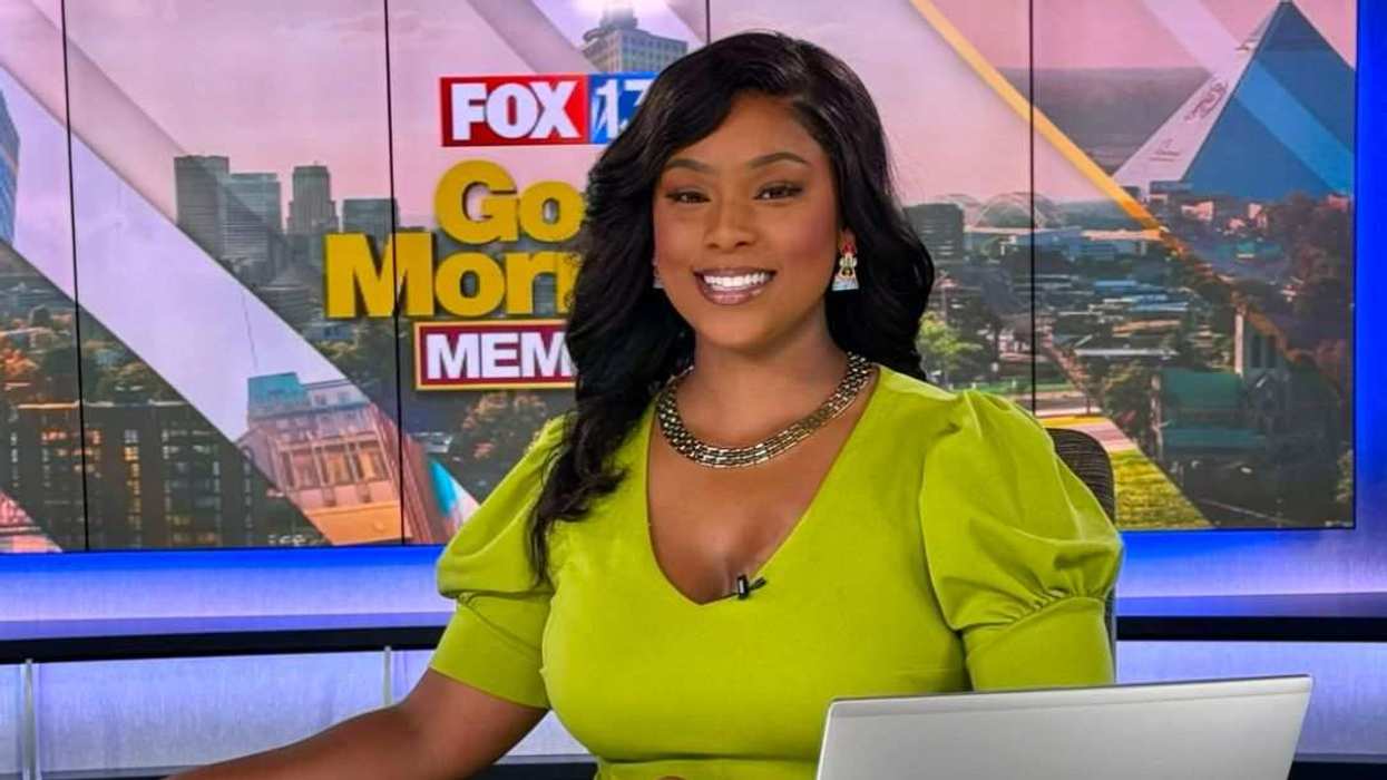 Dominique Dillon at the FOX13 Memphis anchor desk.
