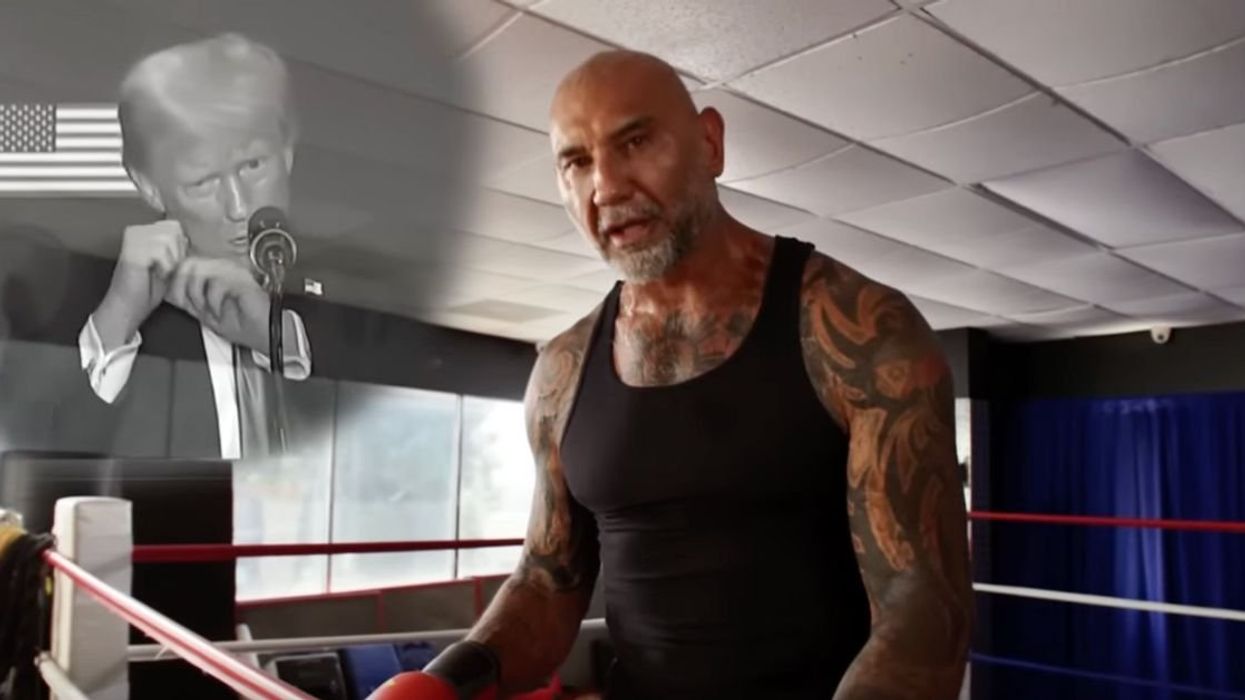 Donald Trump and Dave Bautista