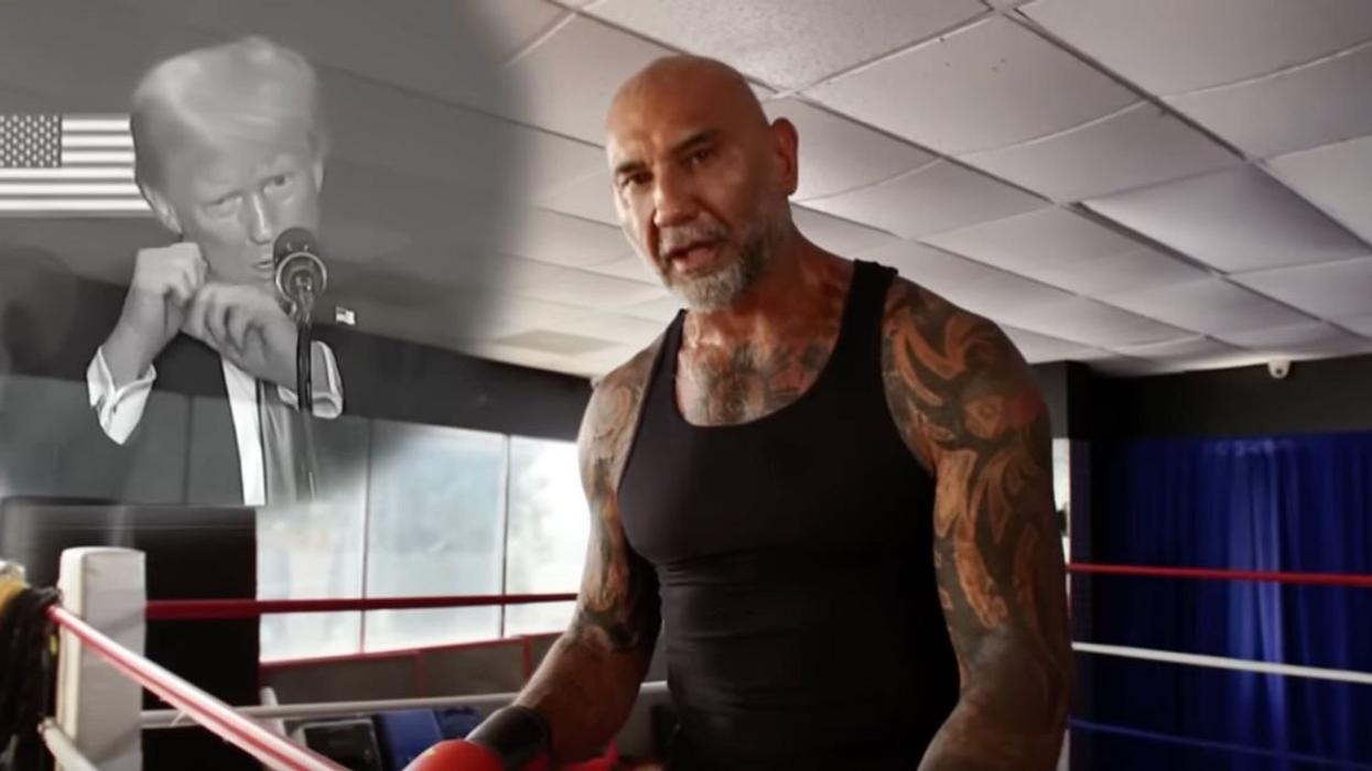 Donald Trump and Dave Bautista