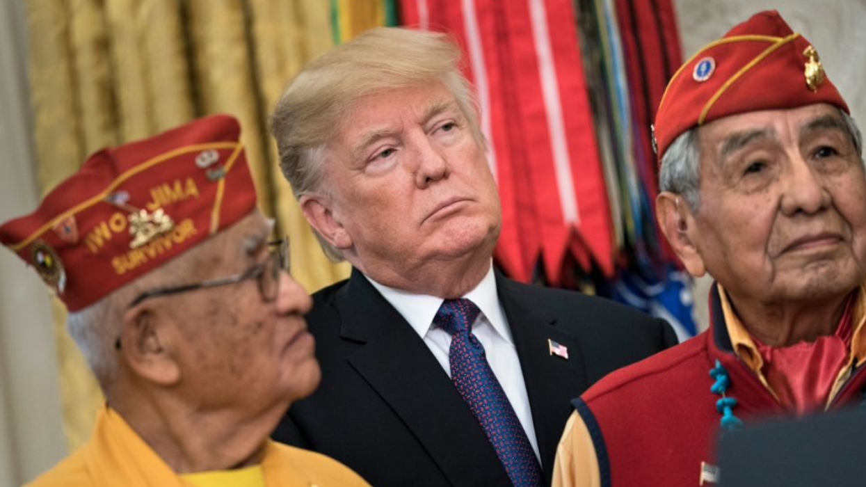 Donald Trump and Navajo code talkers