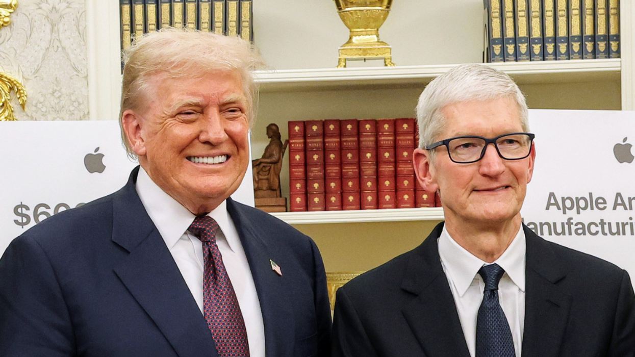 Donald Trump and Tim Cook