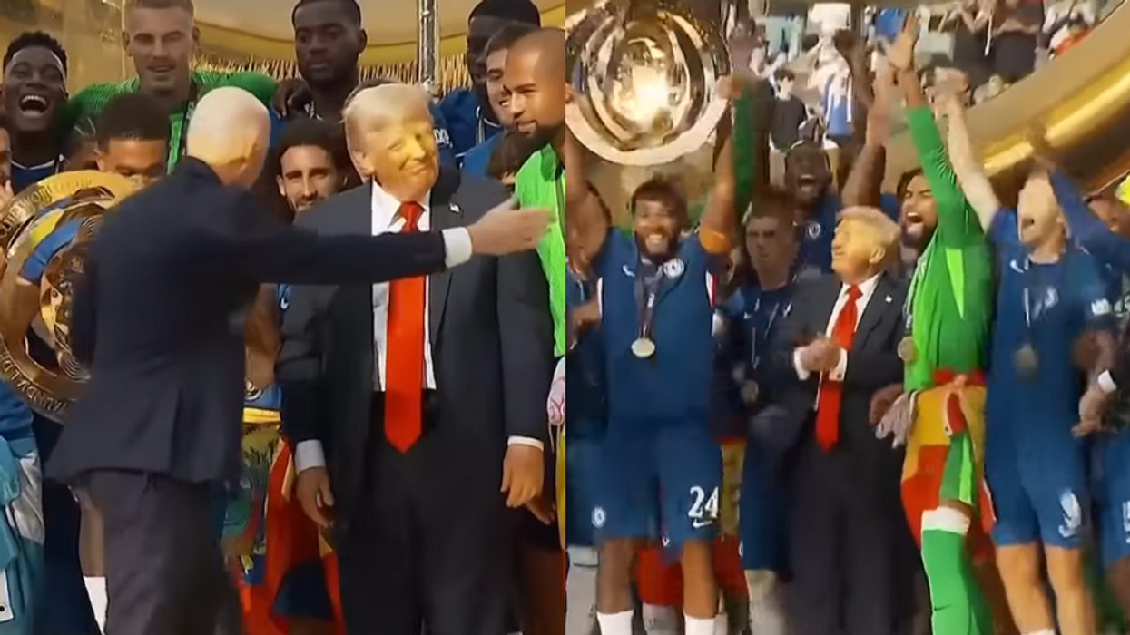 Donald Trump at FIFA World Cup trophy presentation