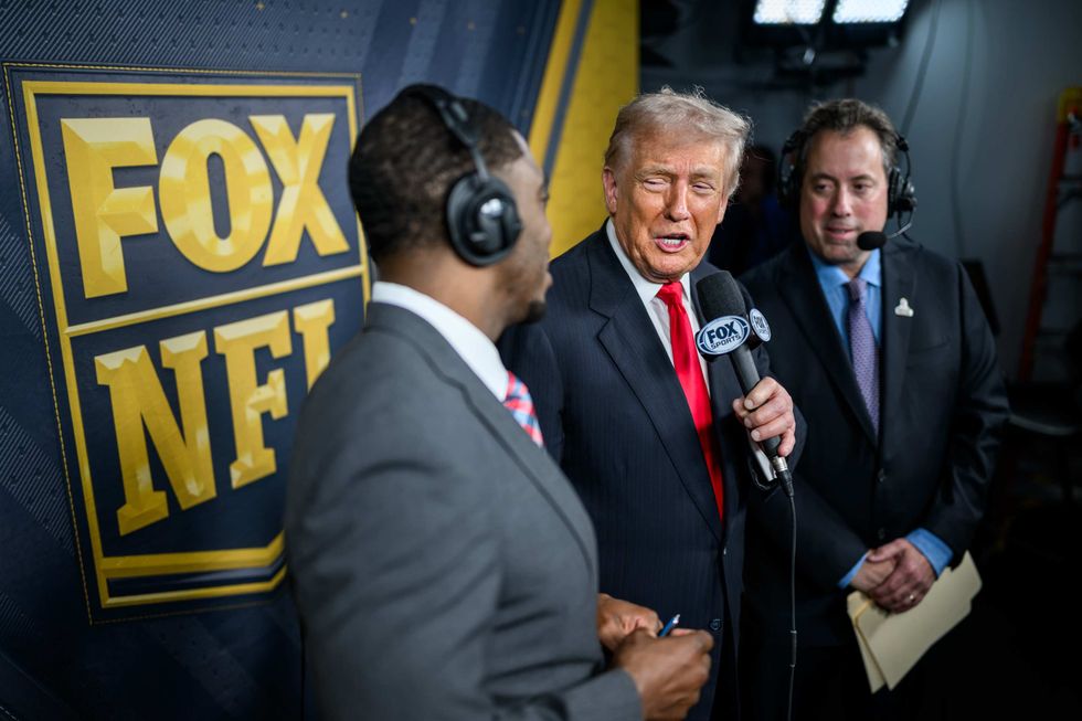 Donald Trump at football game