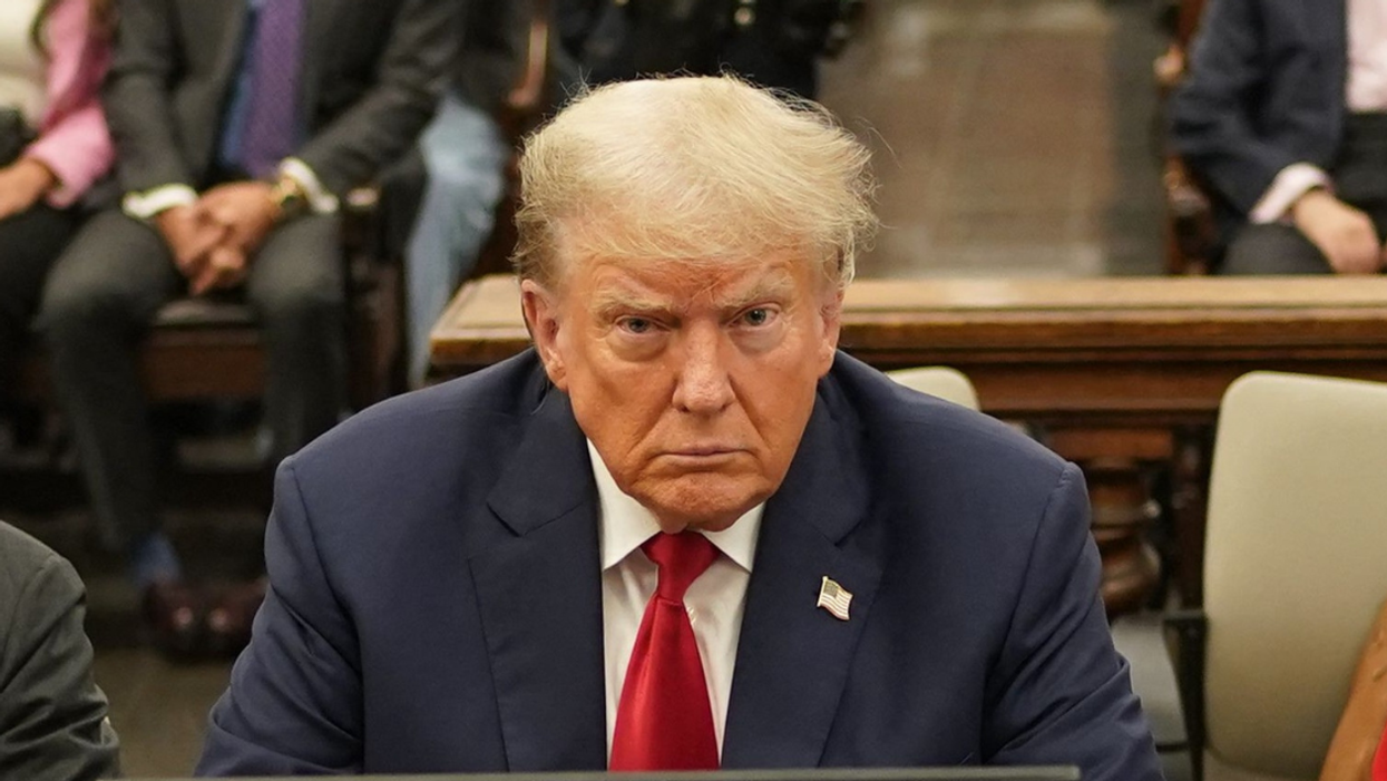 Donald Trump at the second day of his civil fraud trial in New York on October 3, 2023