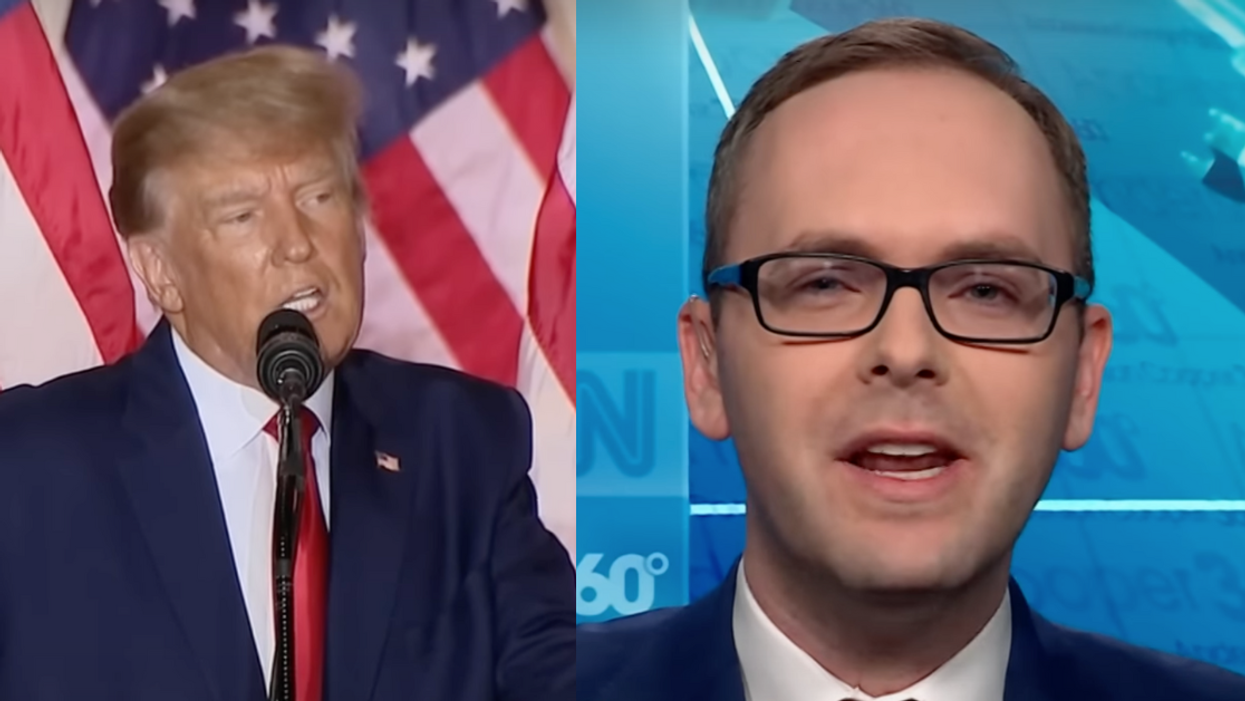 Donald Trump giving speech; Daniel Dale on CNN