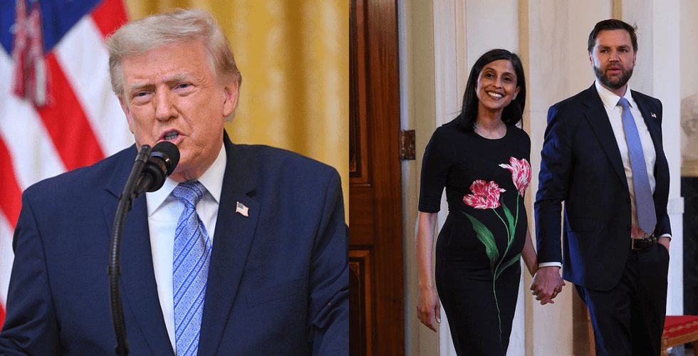 Trump Dragged After Posting A Photo Of JD And Usha Vance's New Baby Before They Did