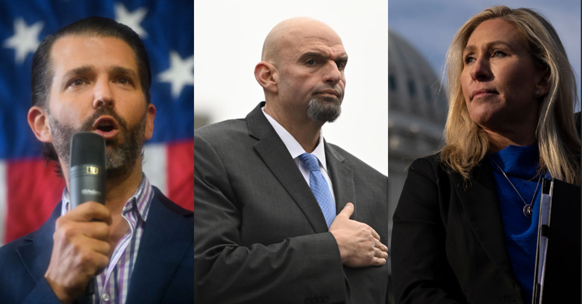 Donald Trump Jr.; John Fetterman; Marjorie Taylor Greene