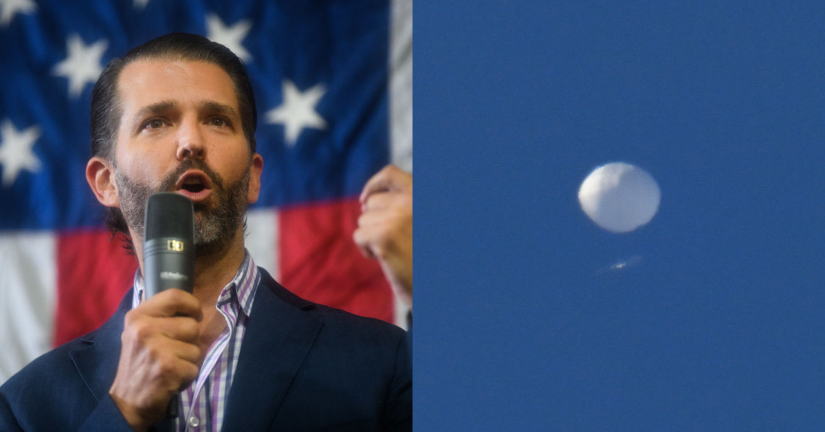 Donald Trump Jr.; the Chinese spy balloon flying over Charlotte, North Carolina