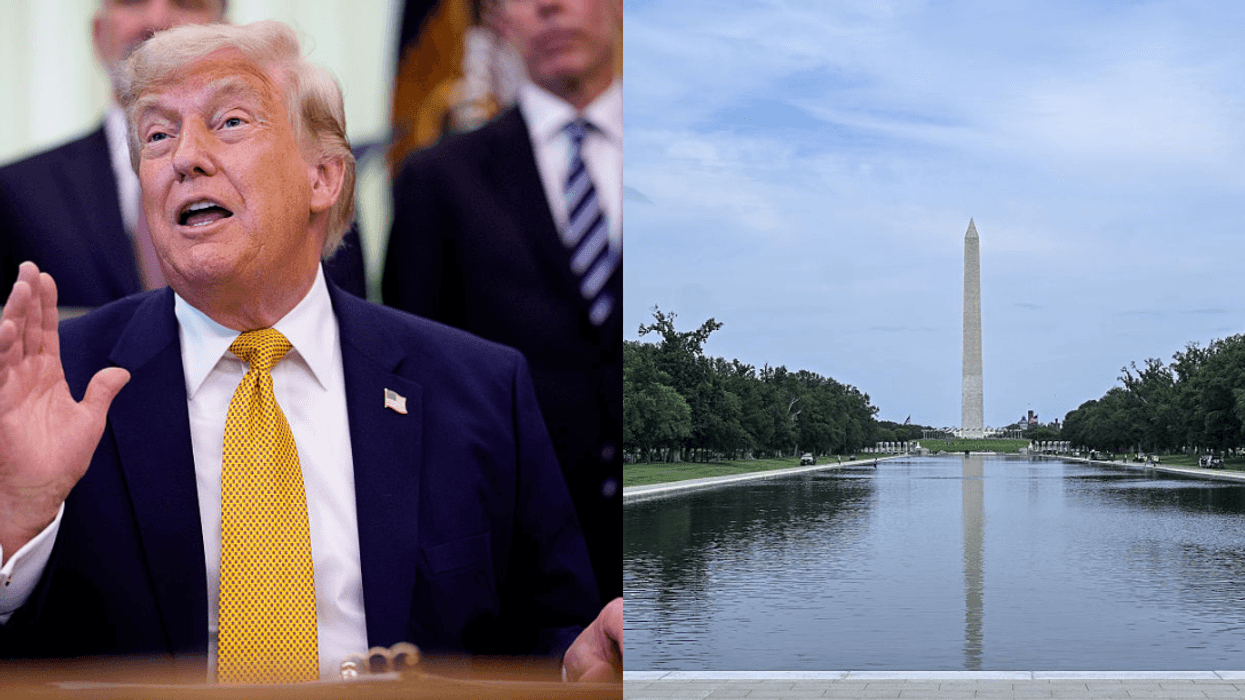 Donald Trump; Lincoln Memorial Reflectiing Pool