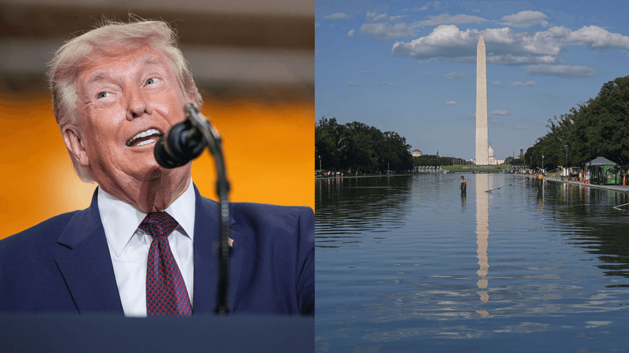 Donald Trump; Lincoln Memorial Reflecting Pool