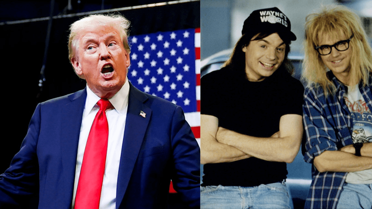 Donald Trump; Mike Myers and Dana Carvey as Wayne Campbell and Garth Algar