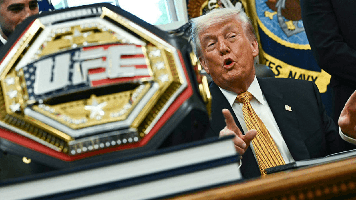 Donald Trump pictured with UFC belt