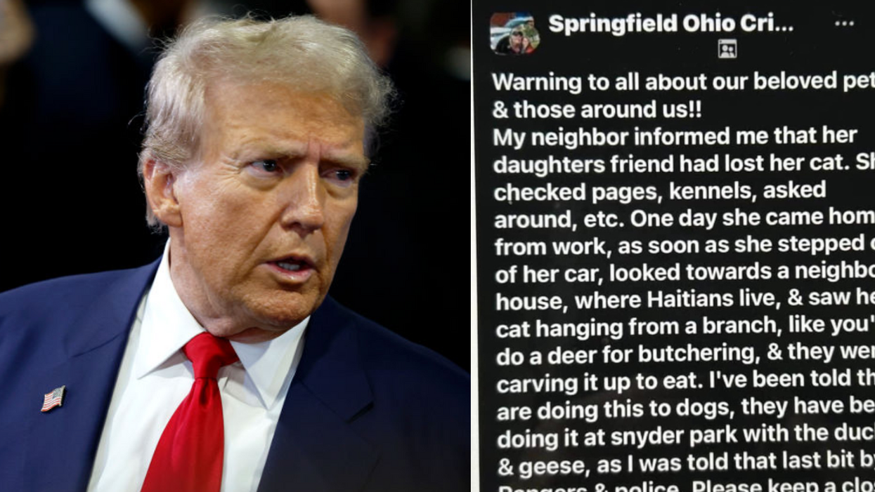 Donald Trump; Screenshot of Erika Lee's post in Springfield, Ohio, neighborhood group