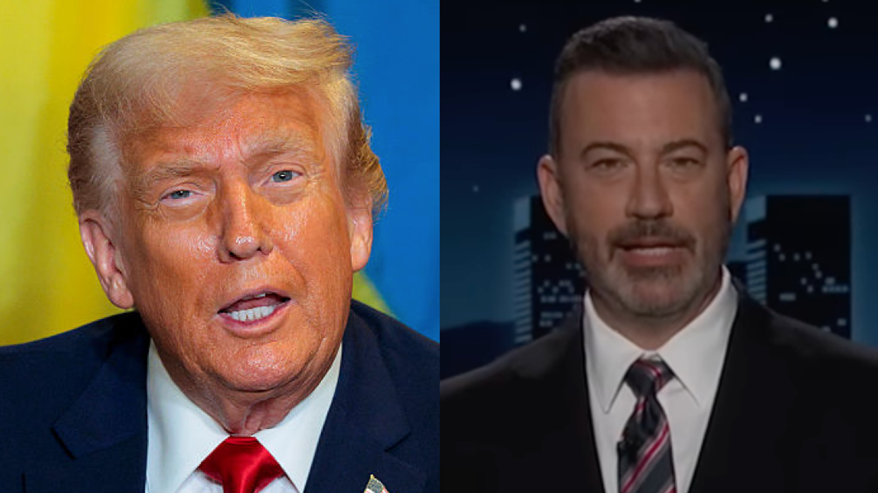 Donald Trump; Screenshot of Jimmy Kimmel