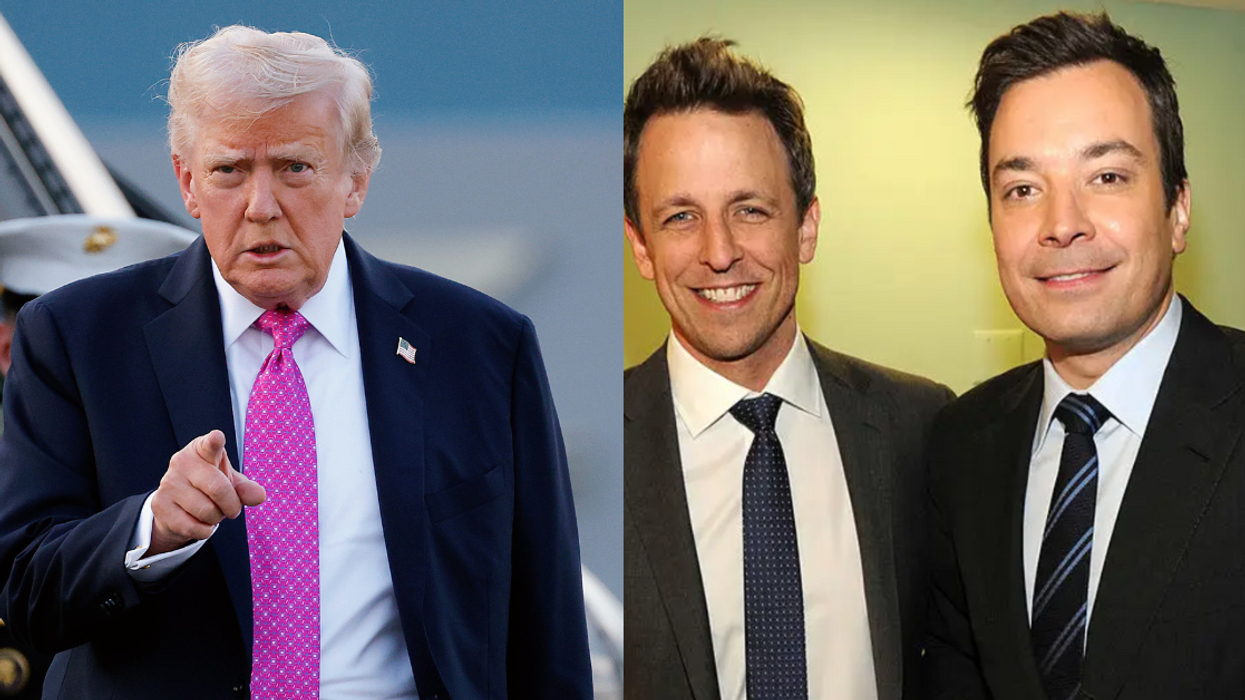 Donald Trump; Seth Meyers and Jimmy Fallon