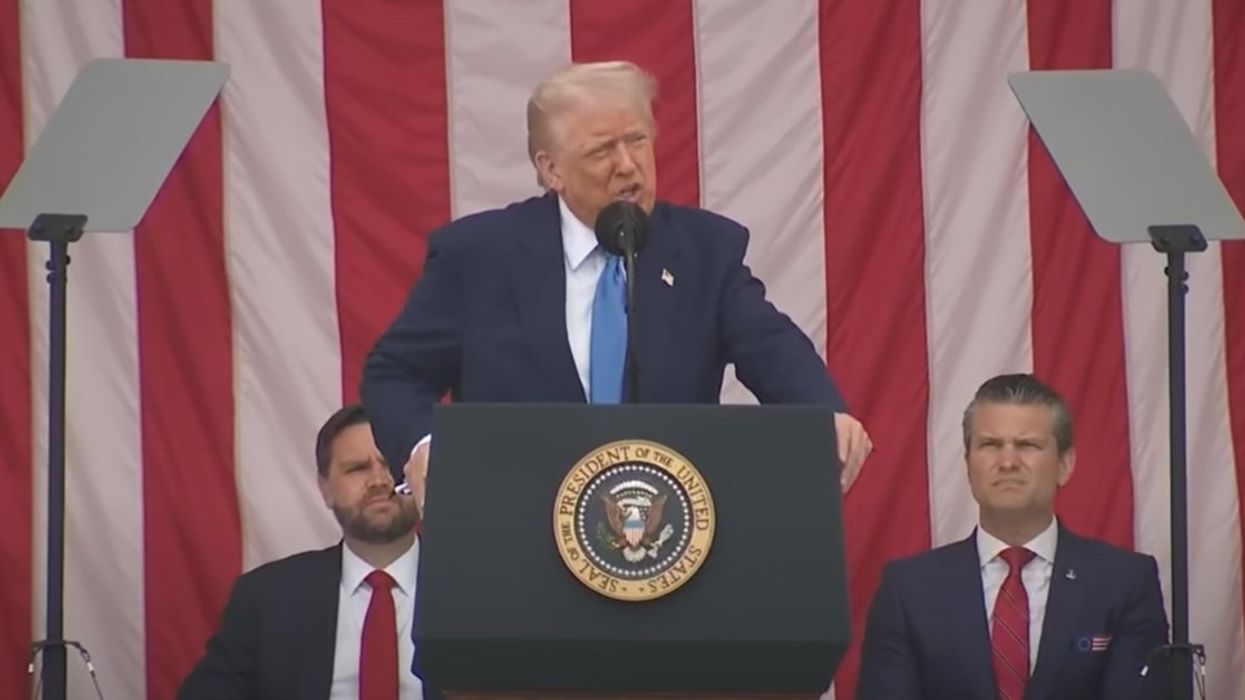 Donald Trump speaking at Arlington National Cemetery