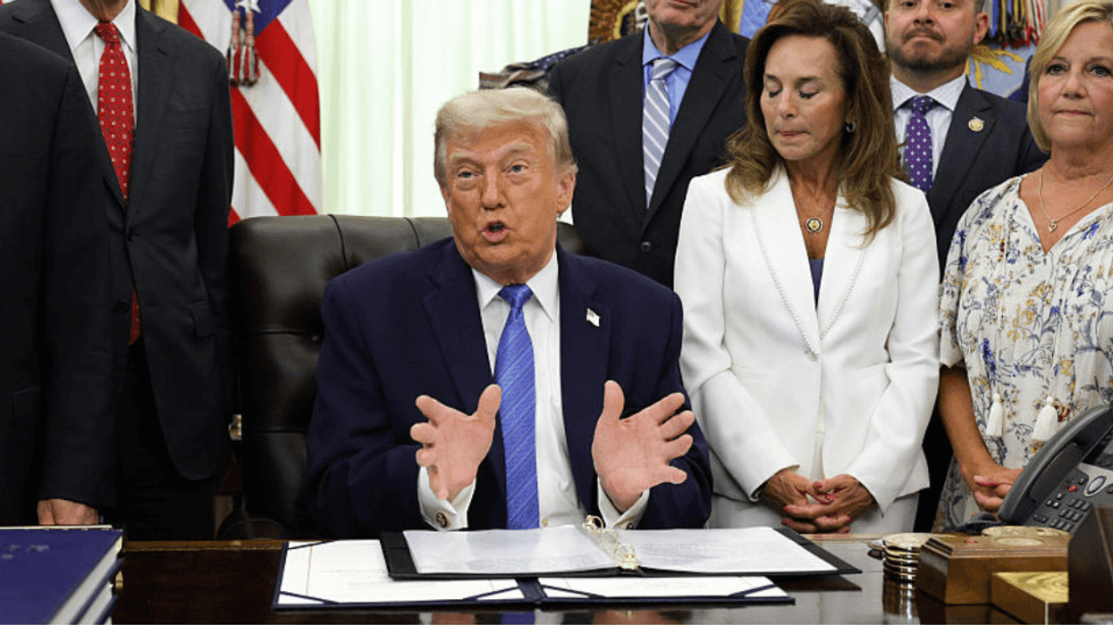 Donald Trump speaking in the Oval Office