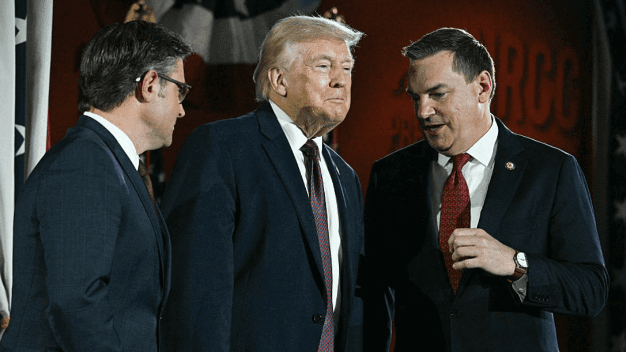 Donald Trump with Mike Johnson and Richard Hudson