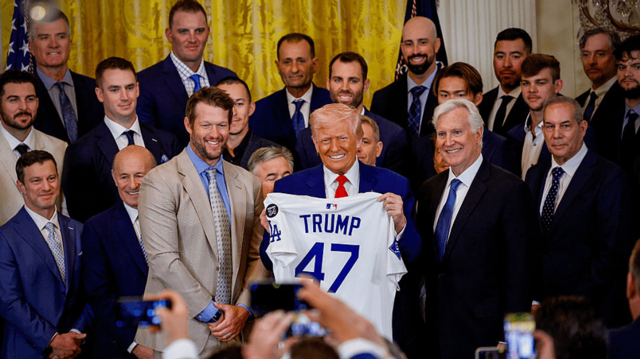 Donald Trump with the Dodgers