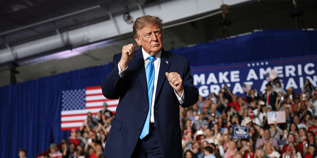 People Just Noticed A Telling Detail About The Suit That Trump Wore To A Recent Rally -- And Yikes
