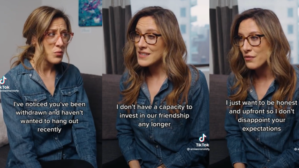 Dr. Arianna Brandolini portraying how to break up with a friend