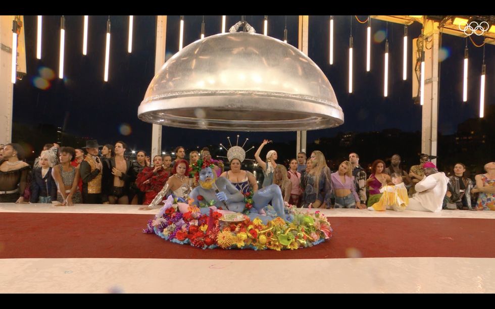 Drag queens perform during the 2024 Paris Olympic Games