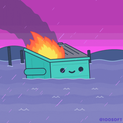 dumpster fire GIF