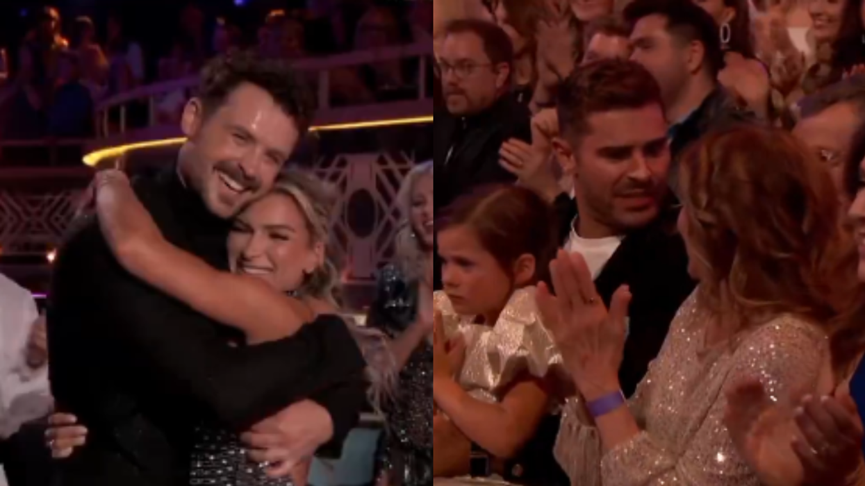 Dylan Efron and Daniella Karagach; Zac Efron with his mom and sister