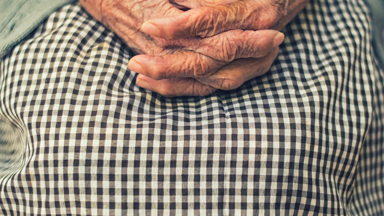 Elderly woman's hands
