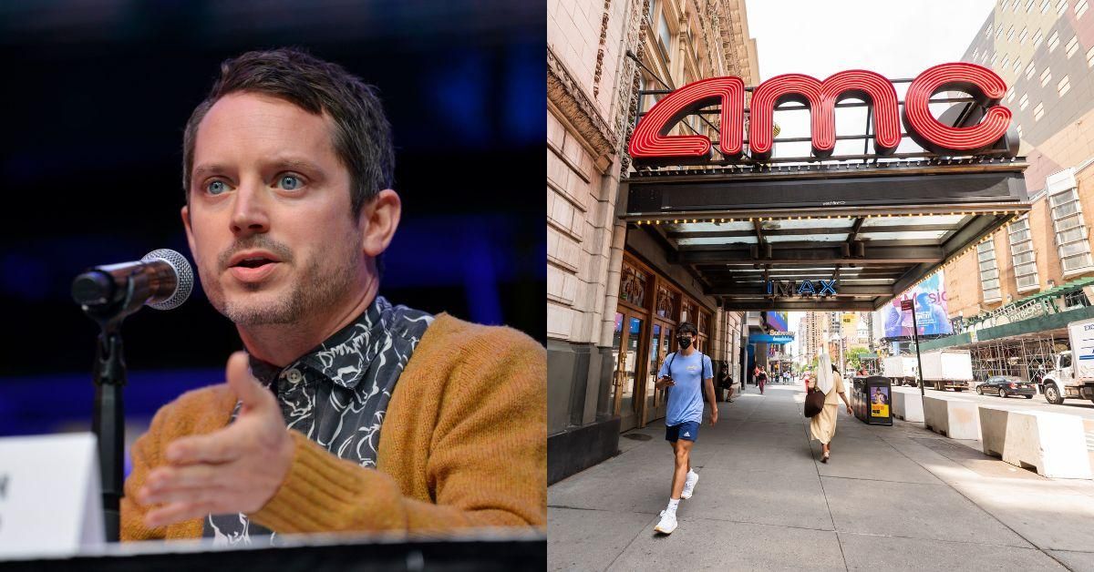 Elijah Wood; AMC theatre marquee