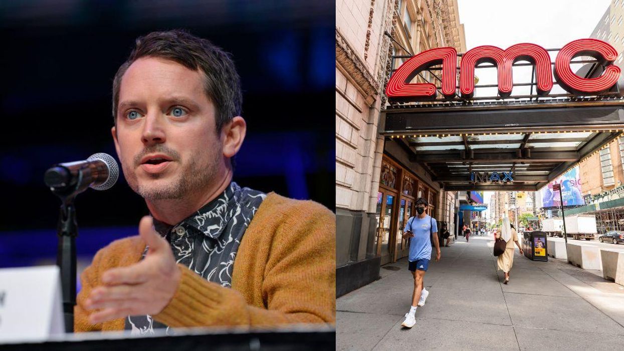 Elijah Wood; AMC theatre marquee