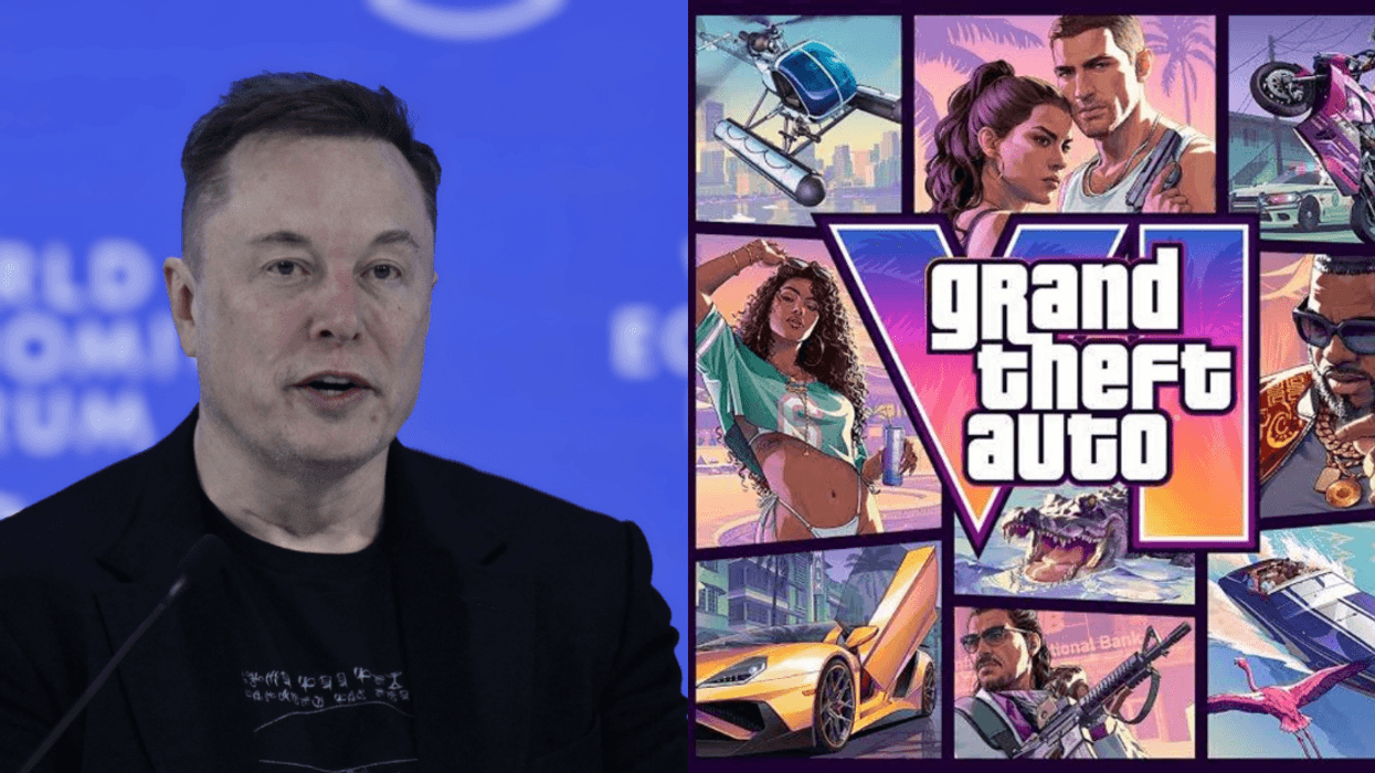 Elon Musk; box art from Grand Theft Auto VI