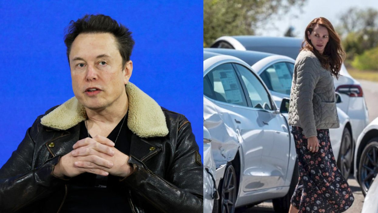 Elon Musk; Julia Roberts with Teslas in 'Leave the World Behind'