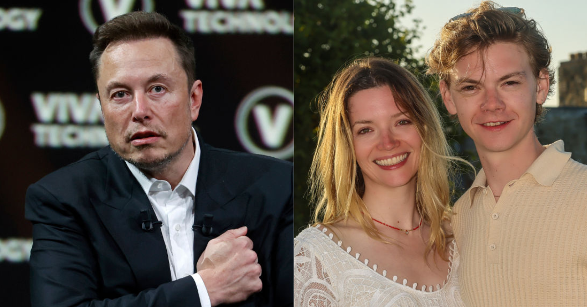Elon Musk; Talulah Riley and Thomas Brodie-Sangster