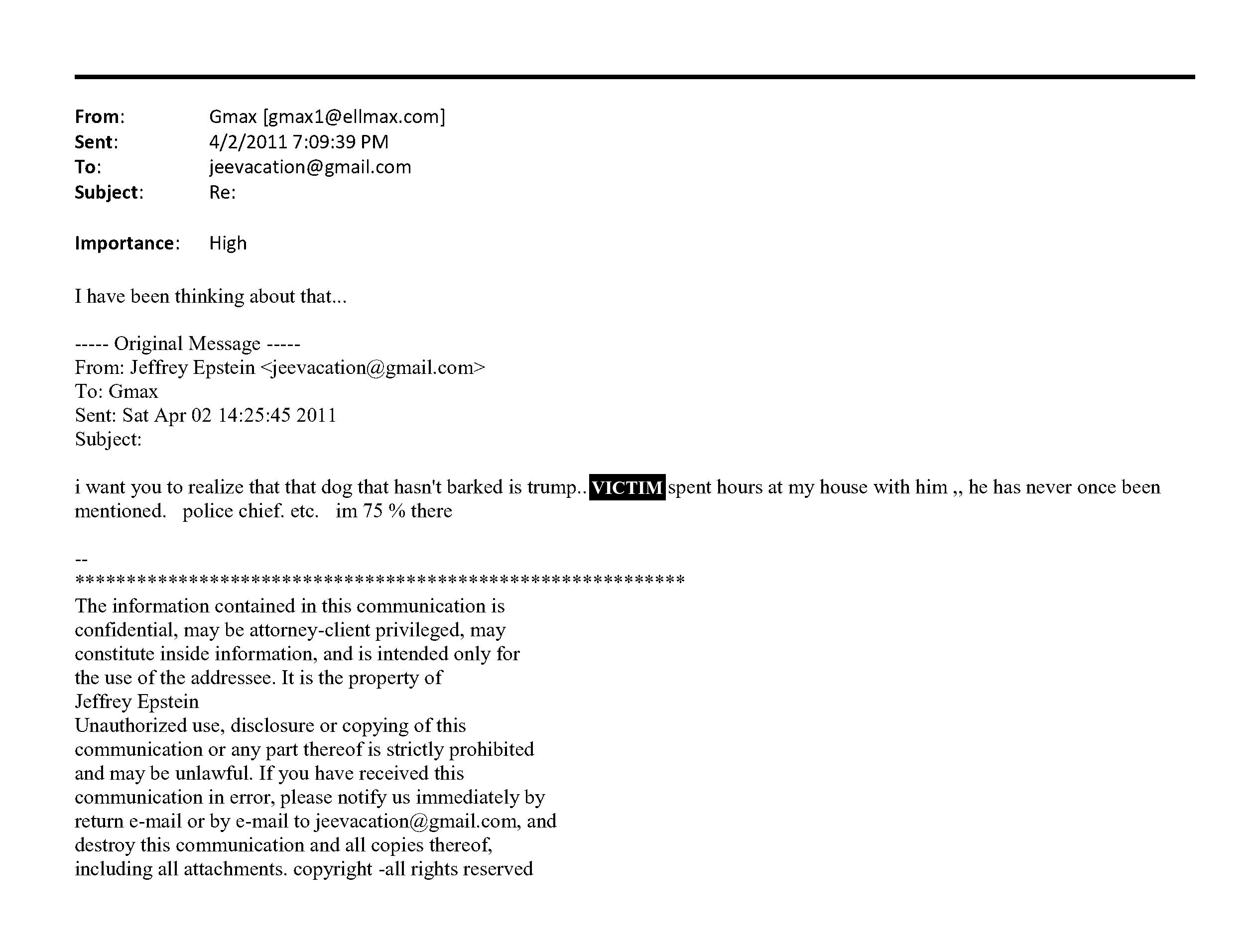 Emails from Epstein files that mention Trump