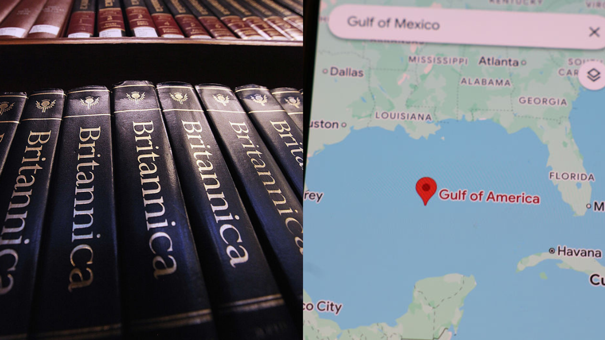 Encyclopedia Britannica; Gulf of America Google map designation