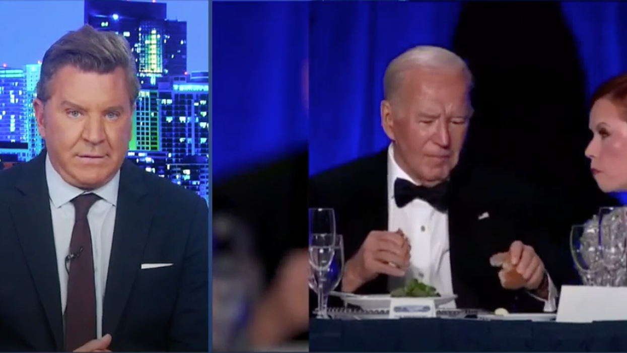 Eric Bolling having a fit about Joe Biden at White House Correspondents' Dinner eating a salad