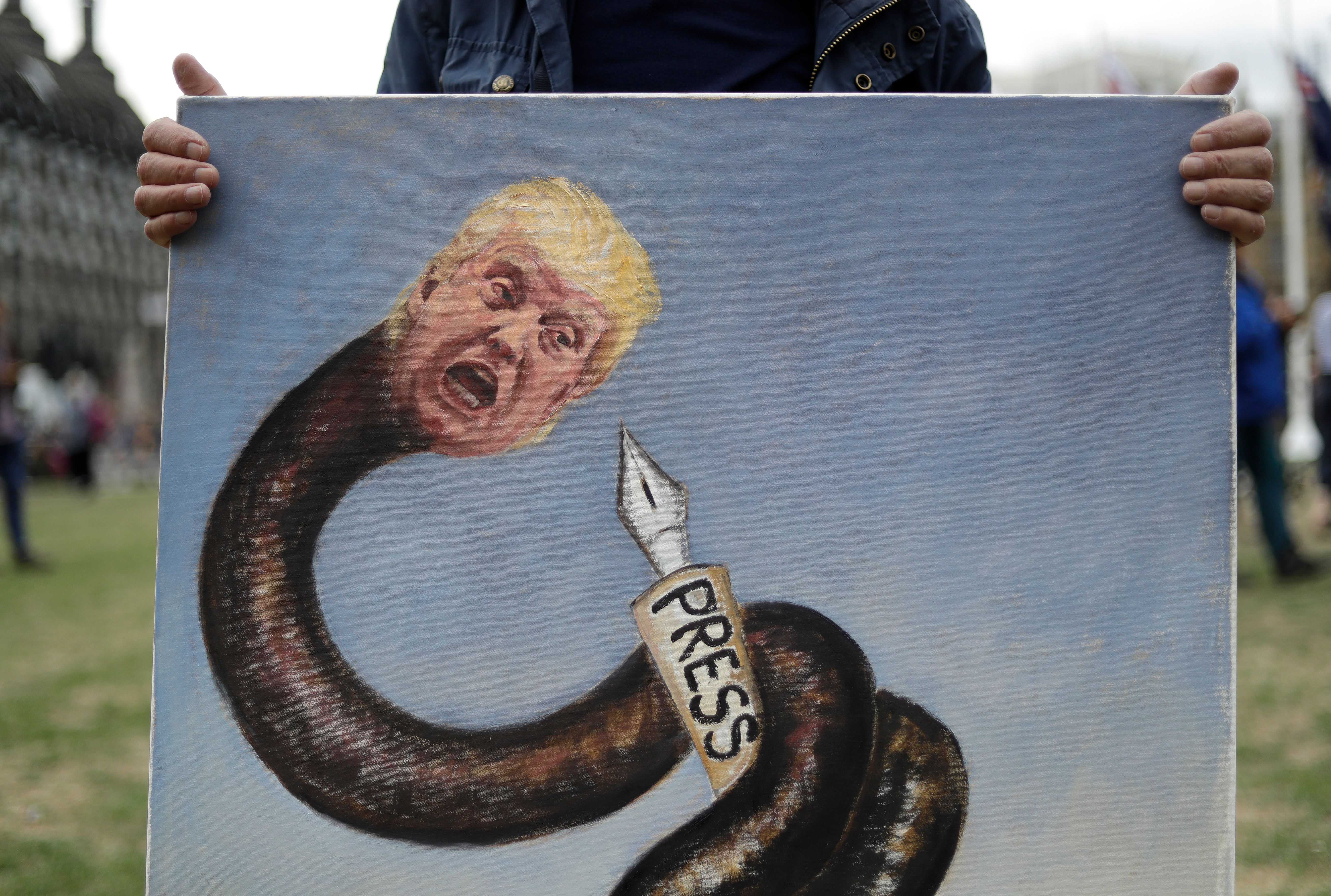 Detail of the Donald Trump-inspired artwork by Kaya Mar