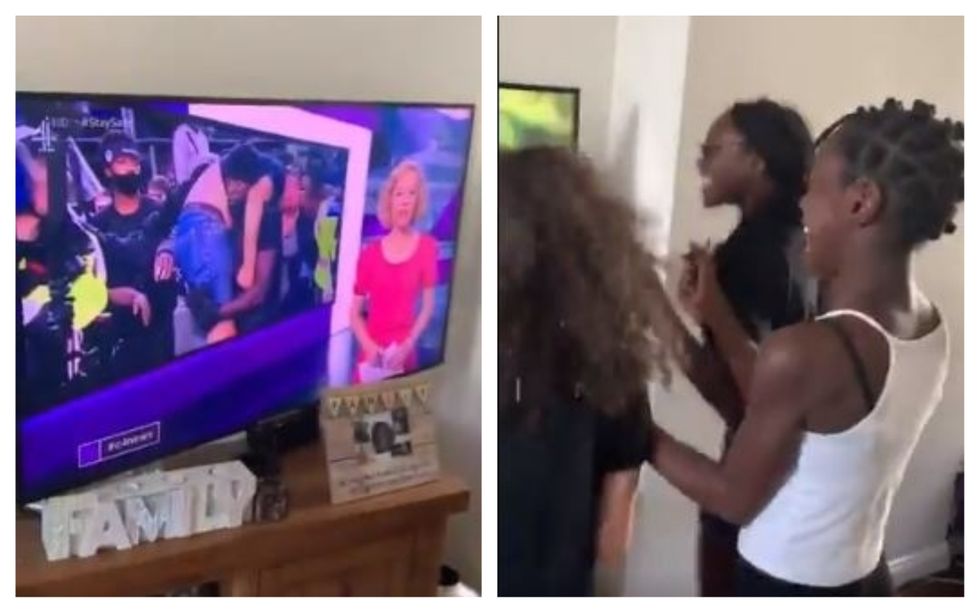 Daughter Of BLM Protester Who Rescued White Counter-Protester Squeals With Pride Watching Her Dad On TV