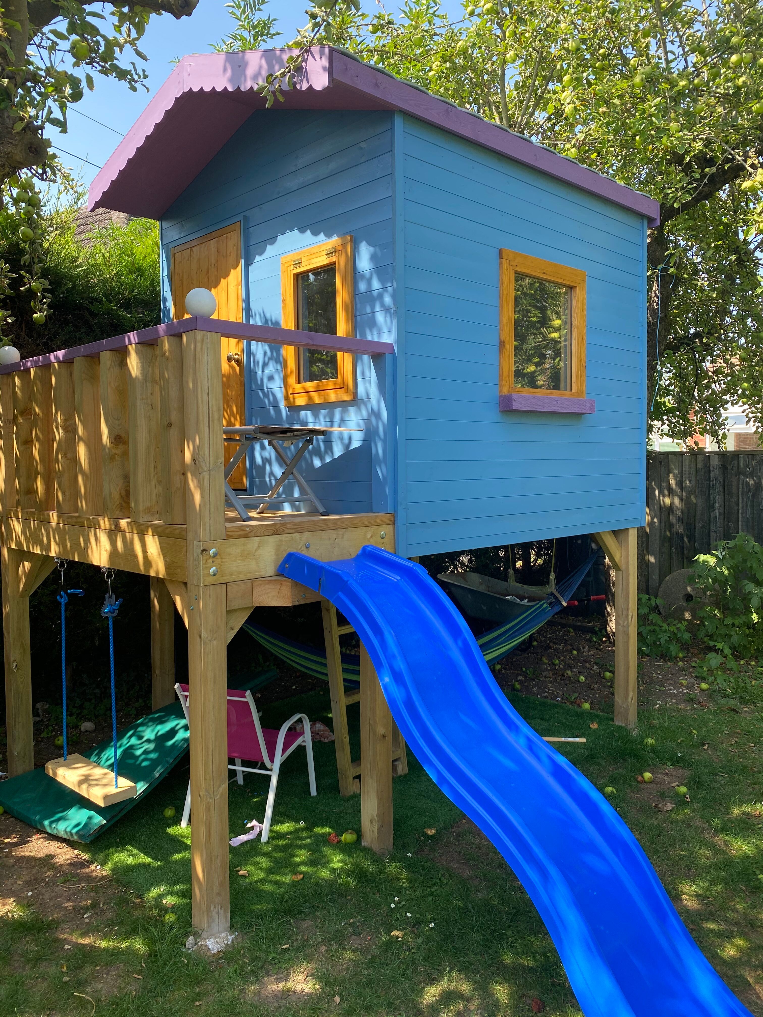 A life-sized Lottie Doll treehouse
