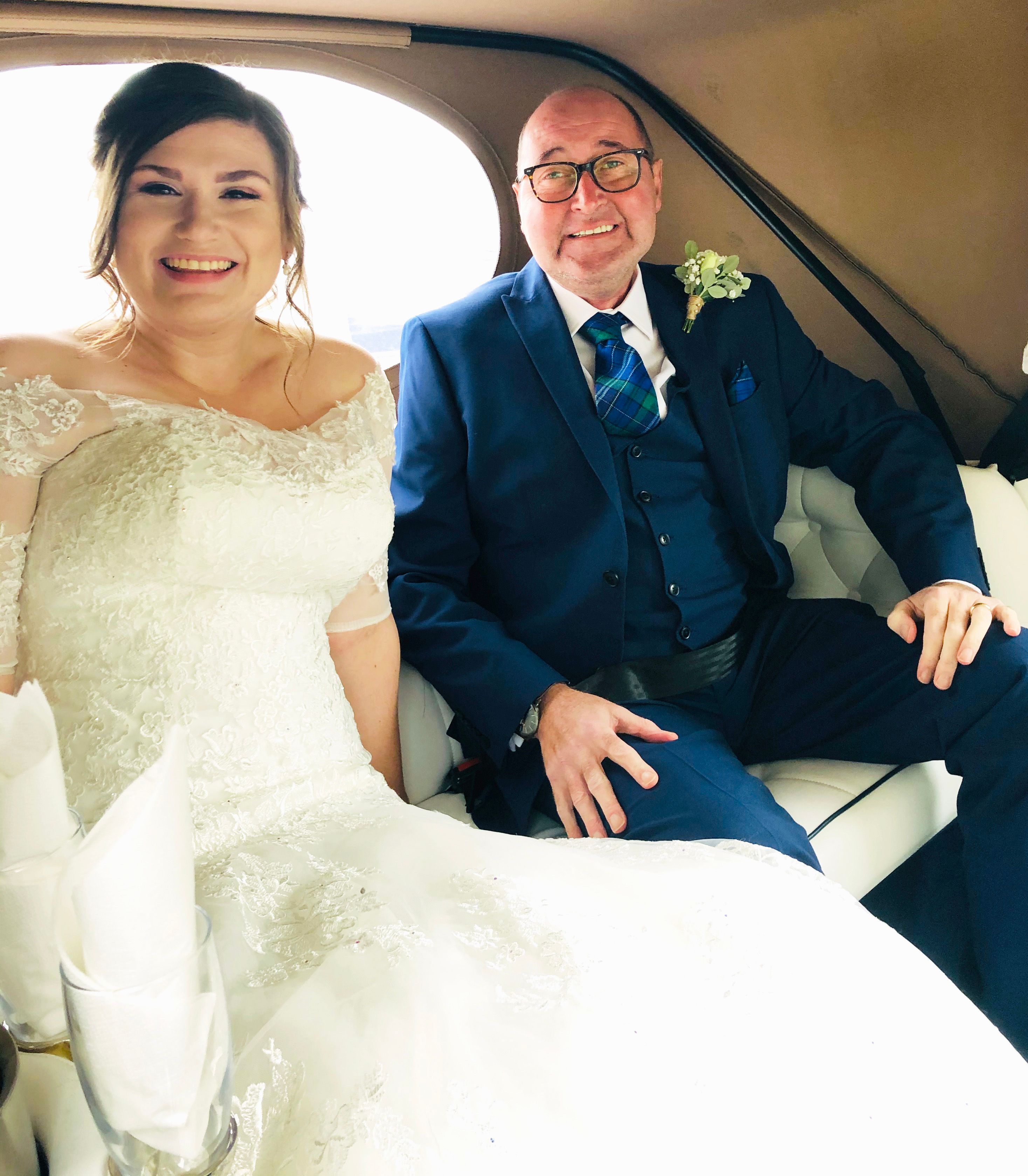 Photo dated 6/12/19 of Catherine Townsend and father Peter James, credited to Anthony Jones